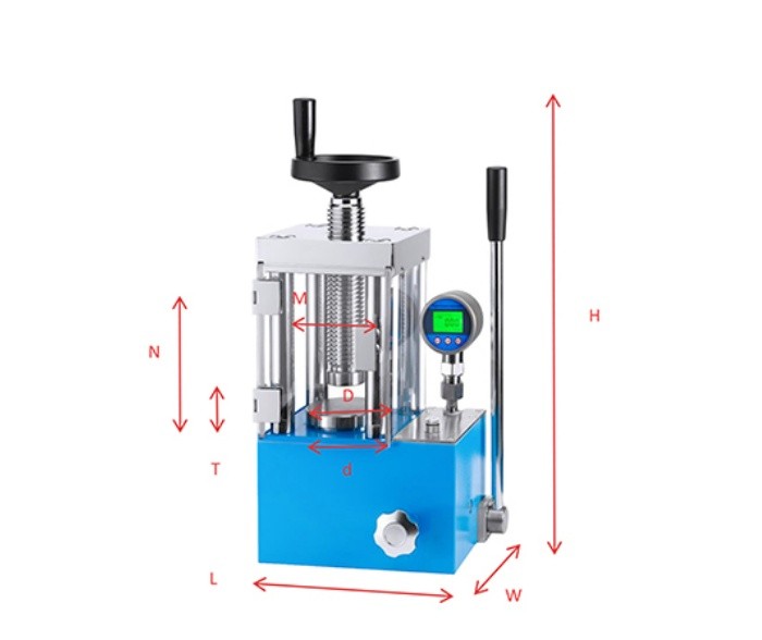 15T-60T Manual Digital Hydraulic Press with Protective Cover