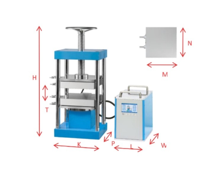 PCD-600F 300℃ / 500℃ Slit  Electric Hot Press 40T with 400*400mm Heating Platens