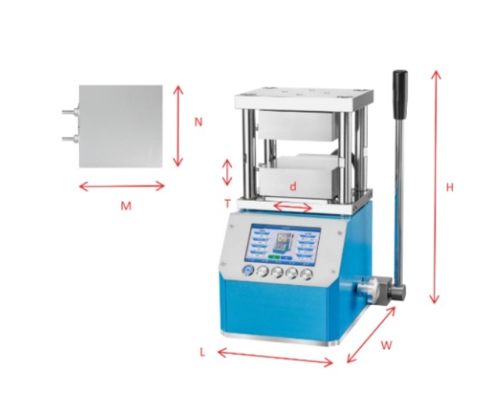 PC-600E 300℃/ 500℃ 15T Integrated Hot Press with 300×300mm Heating Platens