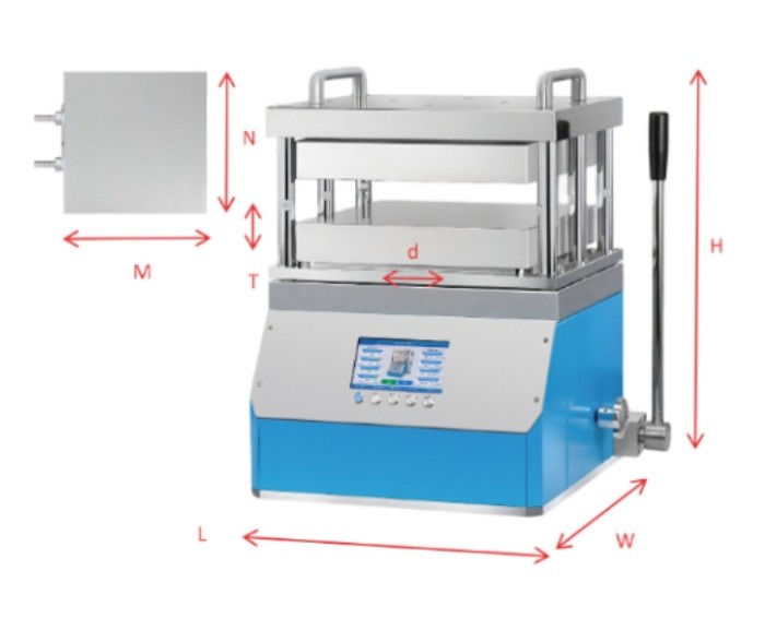 PC-600F 300℃/500℃  15T Integrated Hot Press with 400×400mm Heating Platens
